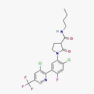 molecular formula C21H19Cl2F4N3O2 B12377494 Ppo-IN-10 