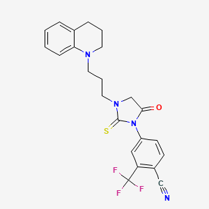 molecular formula C23H21F3N4OS B12377495 Anticancer agent 135 