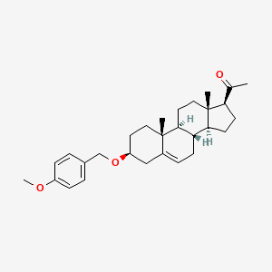 molecular formula C29H40O3 B12377521 1-[(3S,8S,9S,10R,13S,14S,17S)-3-[(4-methoxyphenyl)methoxy]-10,13-dimethyl-2,3,4,7,8,9,11,12,14,15,16,17-dodecahydro-1H-cyclopenta[a]phenanthren-17-yl]ethanone 