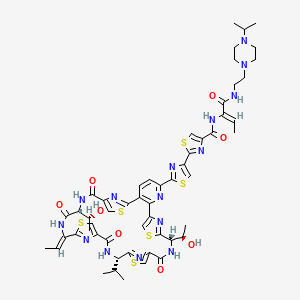 molecular formula C54H61N15O8S6 B12377541 Antibacterial agent 158 