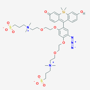 molecular formula C39H55N5O12S2Si B12377545 CalFluor 580 Azide 