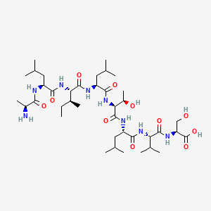 molecular formula C39H72N8O11 B12377561 H-Ala-Leu-Ile-Leu-Thr-Leu-Val-Ser-OH 