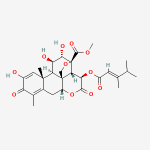 methyl (1R,2S,3R,6R,13S,14R,15R,16S,17S)-3-[(E)-3,4-dimethylpent-2-enoyl]oxy-11,15,16-trihydroxy-9,13-dimethyl-4,10-dioxo-5,18-dioxapentacyclo[12.5.0.01,6.02,17.08,13]nonadeca-8,11-diene-17-carboxylate