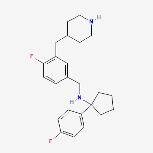 molecular formula C24H30F2N2 B12377630 Autophagy/REV-ERB-IN-1 