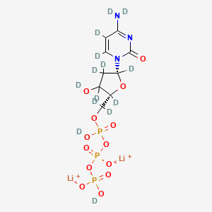 molecular formula C9H14Li2N3O13P3 B12377660 Deoxycytidine triphosphate-d14 (dilithium) 