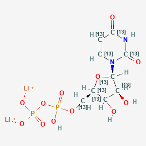 Uridine 5'-diphosphate-13C9 (dilithium)