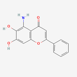 molecular formula C15H11NO4 B12377710 5-NH2-Baicalein 