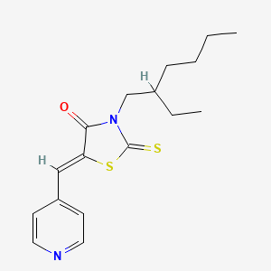 molecular formula C17H22N2OS2 B1237772 3-(2-Ethylhexyl)-5-(4-pyridinylmethylene)-2-thioxo-1,3-thiazolidin-4-one 