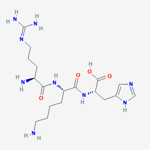 molecular formula C18H33N9O4 B12377741 Arg-Lys-His 