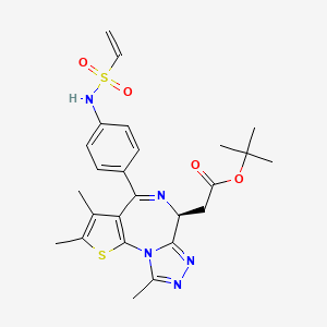 tert-butyl 2-[(9S)-7-[4-(ethenylsulfonylamino)phenyl]-4,5,13-trimethyl-3-thia-1,8,11,12-tetrazatricyclo[8.3.0.02,6]trideca-2(6),4,7,10,12-pentaen-9-yl]acetate