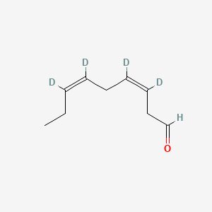 molecular formula C9H14O B12377789 cis,cis-3,6-Nonadienal-d4 