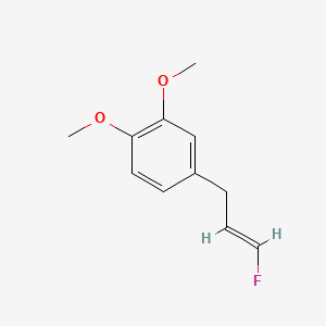 molecular formula C11H13FO2 B1237780 1,2-Dimethoxy-4-(3-fluoro-2-propenyl)benzene CAS No. 161436-20-0