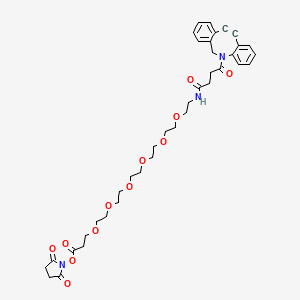 molecular formula C38H47N3O12 B12377814 DBCO-PEG6-NHS ester 