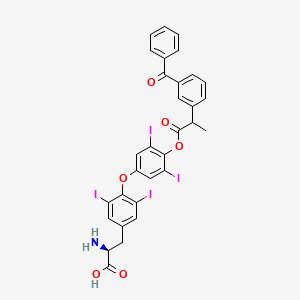 molecular formula C31H23I4NO6 B12377830 Ketoprofen L-thyroxine ester 