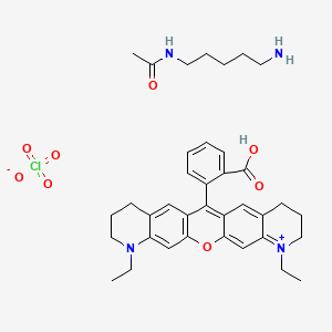 molecular formula C37H47ClN4O8 B12377854 N-(5-aminopentyl)acetamide;2-(6,20-diethyl-2-oxa-20-aza-6-azoniapentacyclo[12.8.0.03,12.05,10.016,21]docosa-1(14),3,5,10,12,15,21-heptaen-13-yl)benzoic acid;perchlorate 