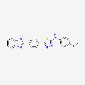 molecular formula C22H17N5OS B12377927 Antibacterial agent 203 