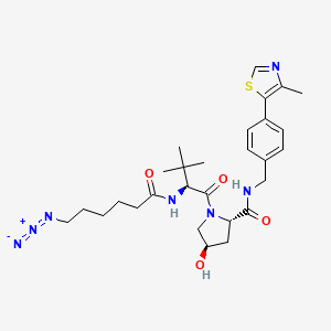 molecular formula C28H39N7O4S B12377968 (2S,4R)-1-[(2S)-2-(6-azidohexanoylamino)-3,3-dimethylbutanoyl]-4-hydroxy-N-[[4-(4-methyl-1,3-thiazol-5-yl)phenyl]methyl]pyrrolidine-2-carboxamide 