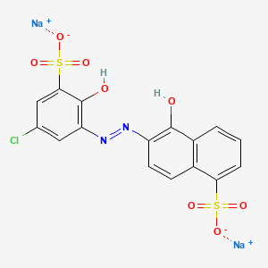 molecular formula C16H9ClN2Na2O8S2 B12377983 disodium;6-[(5-chloro-2-hydroxy-3-sulfonatophenyl)diazenyl]-5-hydroxynaphthalene-1-sulfonate 