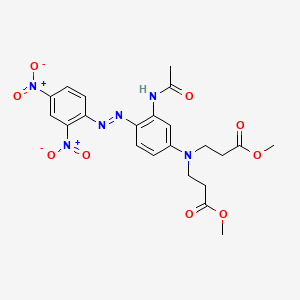 molecular formula C22H24N6O9 B12378036 beta-Alanine, N-(3-(acetylamino)-4-((2,4-dinitrophenyl)azo)phenyl)-N-(3-methoxy-3-oxopropyl)-, methyl ester CAS No. 70729-65-6