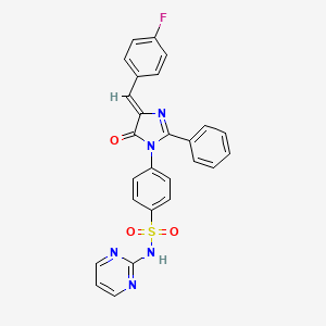 molecular formula C26H18FN5O3S B12378123 Anticancer agent 204 