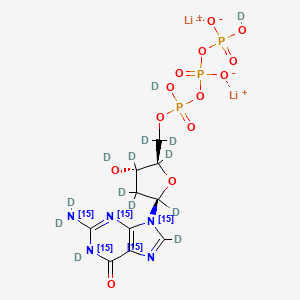 molecular formula C10H14Li2N5O13P3 B12378133 dGTP-15N5,d14 (dilithium) 