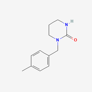 molecular formula C12H16N2O B1237819 1-[(4-Methylphenyl)methyl]-1,3-diazinan-2-one CAS No. 40016-32-8