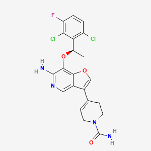 4-{6-Amino-7-[(R)-1-(2,6-dichloro-3-fluorophenyl)ethoxy]-furo[3,2-c]pyridin-3-yl}-3,6-dihydro-2H-pyridine-1-carboxamide