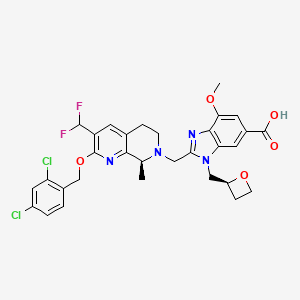 molecular formula C31H30Cl2F2N4O5 B12378275 GLP-1R agonist 20 