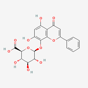 molecular formula C21H18O11 B12378295 Norwogonin-8-O-glucuronide 