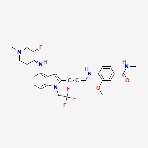 molecular formula C28H31F4N5O2 B12378407 Rezatapopt CAS No. 2636846-41-6