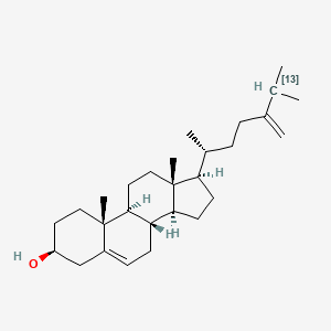 molecular formula C28H46O B12378445 (3S,8S,9S,10R,13R,14S,17R)-10,13-dimethyl-17-[(2R)-6-methyl-5-methylidene(613C)heptan-2-yl]-2,3,4,7,8,9,11,12,14,15,16,17-dodecahydro-1H-cyclopenta[a]phenanthren-3-ol 