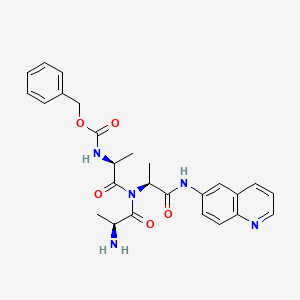 molecular formula C26H29N5O5 B1237850 6-(N-Carbobenzoxy-alanyl-alanyl-alanylamido)quinoline CAS No. 84614-60-8