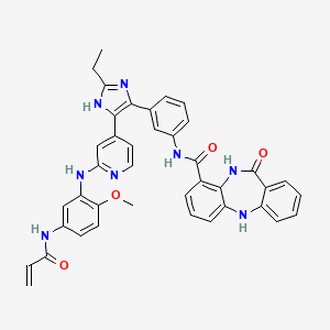 molecular formula C40H34N8O4 B12378537 EGFR kinase inhibitor 4 