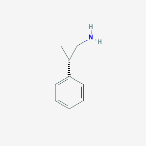 molecular formula C9H11N B1237854 (2S)-2-phenyl-1-cyclopropanamine 