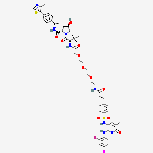 molecular formula C53H66FIN8O11S2 B12378546 PROTAC MEK1 Degrader-1 