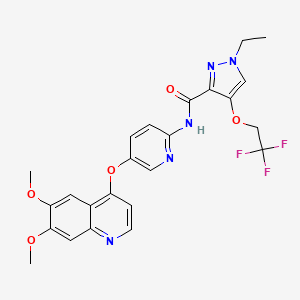 molecular formula C24H22F3N5O5 B12378567 Axl/Mer/CSF1R-IN-2 