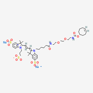 molecular formula C47H64N4Na2O14S3 B12378615 Sulfo-Cy3-PEG2-TCO (disodium) 