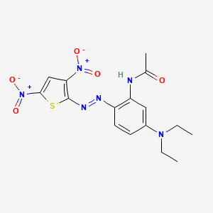 molecular formula C16H18N6O5S B12378630 N-[5-(Diethylamino)-2-[(3,5-dinitro-2-thienyl)azo]phenyl]acetamide CAS No. 58979-46-7