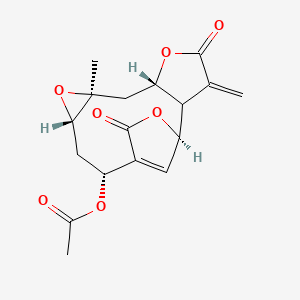 [(1R,6S,8S,10S,12R)-8-methyl-3-methylidene-4,14-dioxo-5,9,15-trioxatetracyclo[11.2.1.02,6.08,10]hexadec-13(16)-en-12-yl] acetate