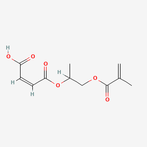 molecular formula C11H14O6 B1237868 1-(Methacryloyloxymethyl)ethyl hydrogen maleate CAS No. 22789-96-4