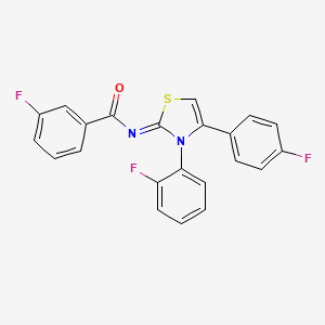 molecular formula C22H13F3N2OS B12378684 3-fluoro-N-[3-(2-fluorophenyl)-4-(4-fluorophenyl)-1,3-thiazol-2-ylidene]benzamide 