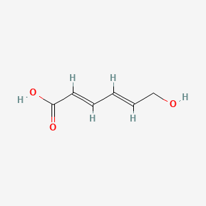 molecular formula C6H8O3 B1237873 6-Hydroxy-trans,trans-2,4-hexadienoic acid CAS No. 88973-47-1