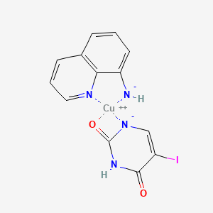 copper;5-iodopyrimidin-1-ide-2,4-dione;quinolin-8-ylazanide