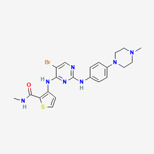 molecular formula C21H24BrN7OS B12378802 Fak-IN-14 