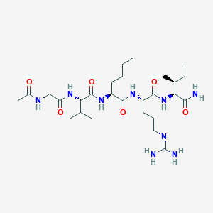 molecular formula C27H51N9O6 B12378819 Ac-Gly-Val-Nle-Arg-Ile-NH2 