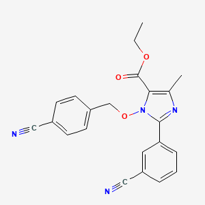 ethyl 1-[(4-cyanobenzyl)oxy]-2-(3-cyanophenyl)-4-methyl-1H-imidazole-5-carboxylate