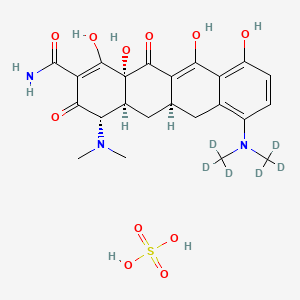 molecular formula C23H29N3O11S B12378853 Minocycline-d6 (sulfate) 