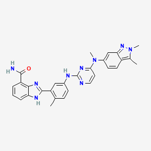 molecular formula C29H27N9O B12378926 Vegfr/parp-IN-1 