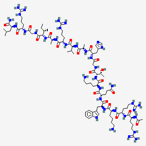 molecular formula C91H156N36O20 B12378936 Ac-Arg-Arg-Lys-Trp-Gln-Lys-Thr-Gly-His-Ala-Val-Arg-Ala-Ile-Gly-Arg-Leu-NH2 