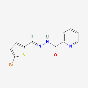 molecular formula C11H8BrN3OS B1237896 N-[(E)-(5-溴噻吩-2-基)亚甲基氨基]吡啶-2-甲酰胺 